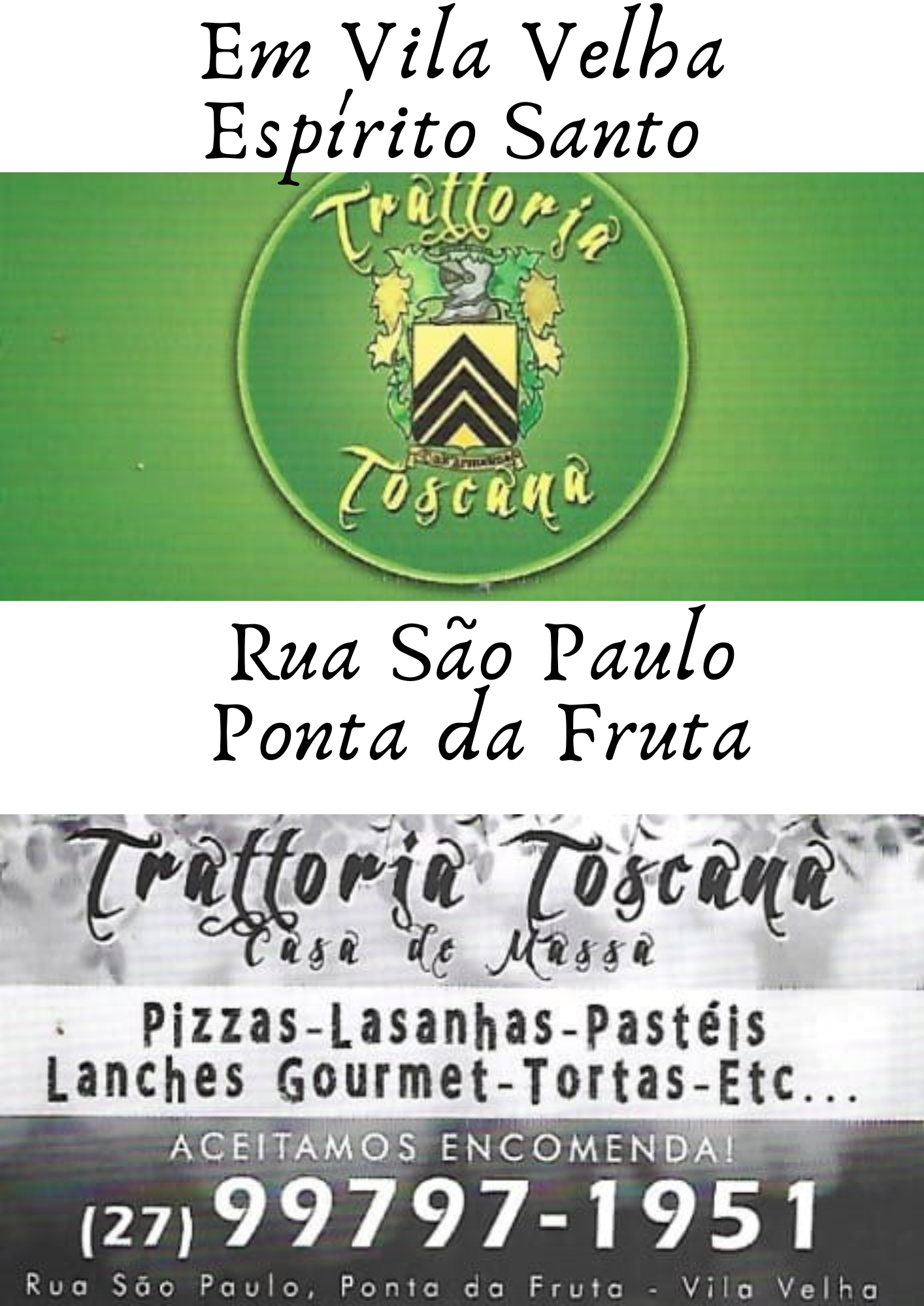 Trattoria Toscana - Vila Velha - Espírito Santo